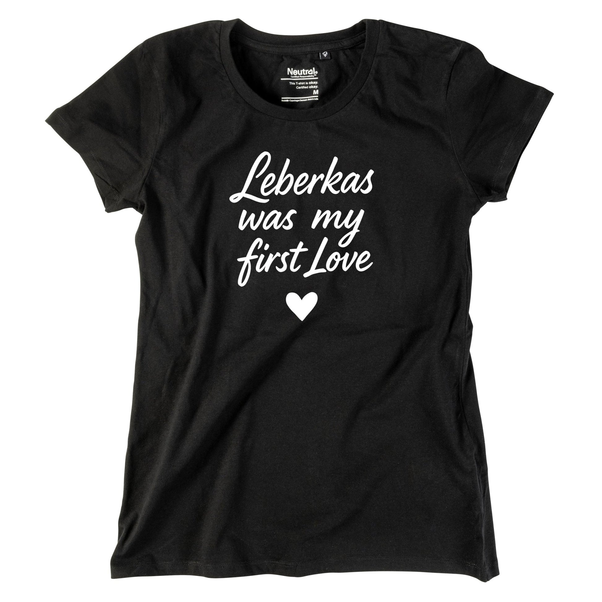 Damen - Shirt "Leberkas was my first Love" - meinherzschlag.de