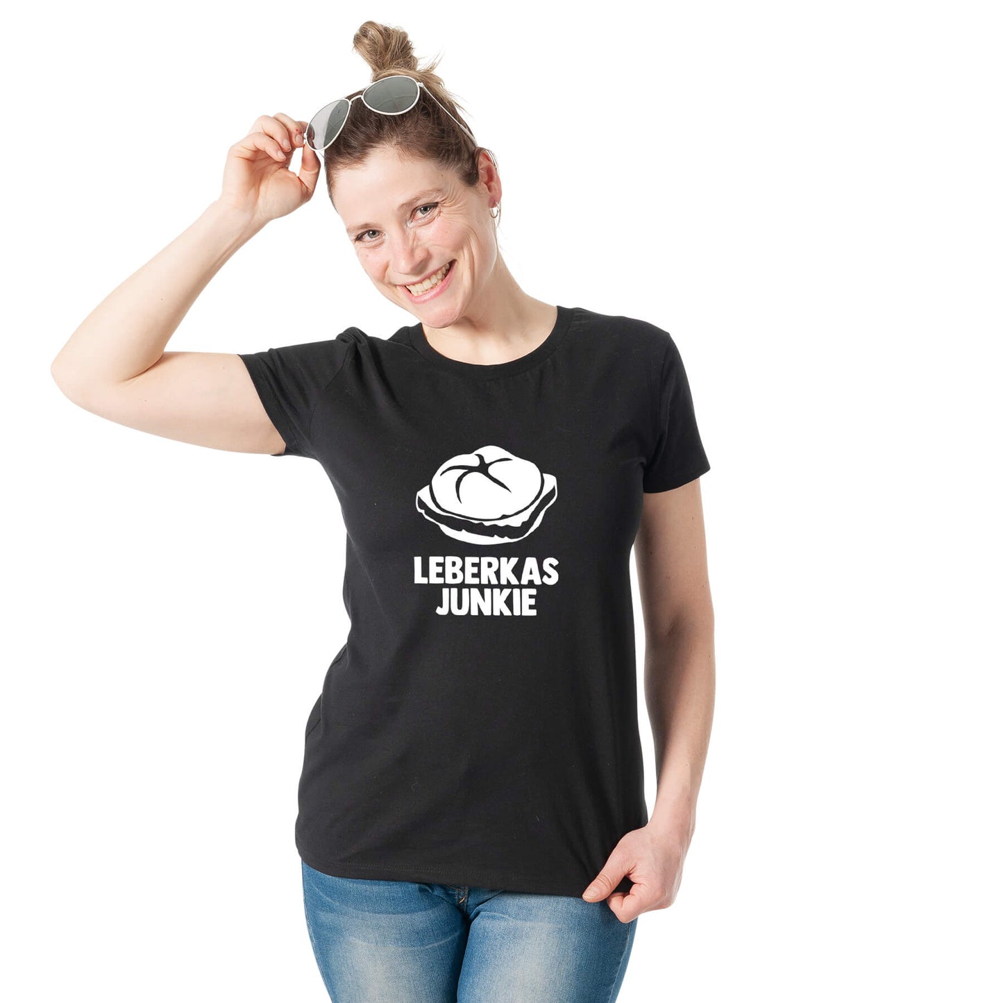 Damen - Shirt "Leberkasjunkie" - meinherzschlag.de