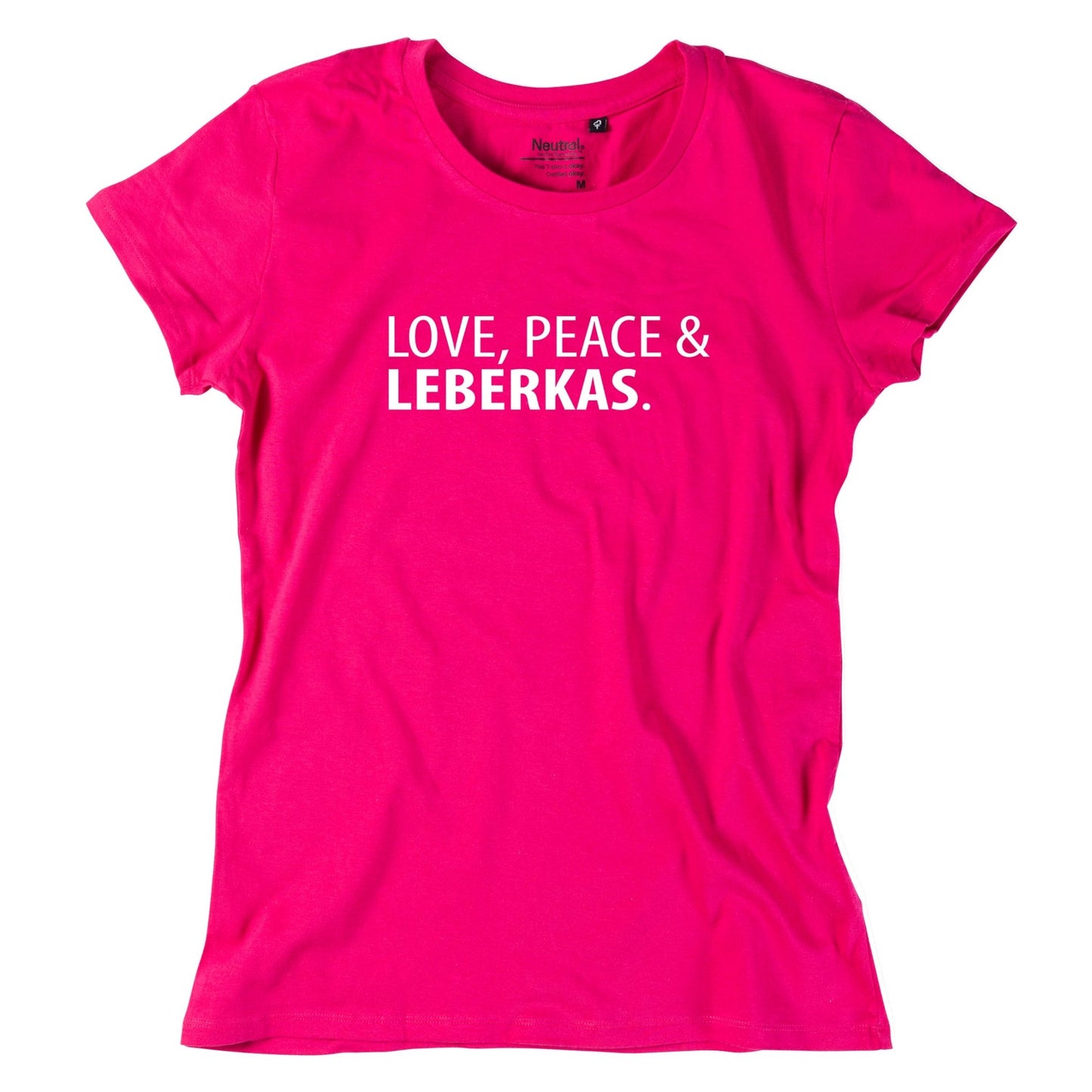 Damen - Shirt "Love, Peace & Leberkas" - meinherzschlag.de