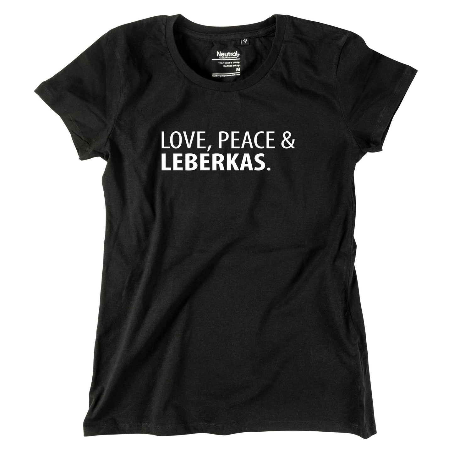 Damen - Shirt "Love, Peace & Leberkas" - meinherzschlag.de