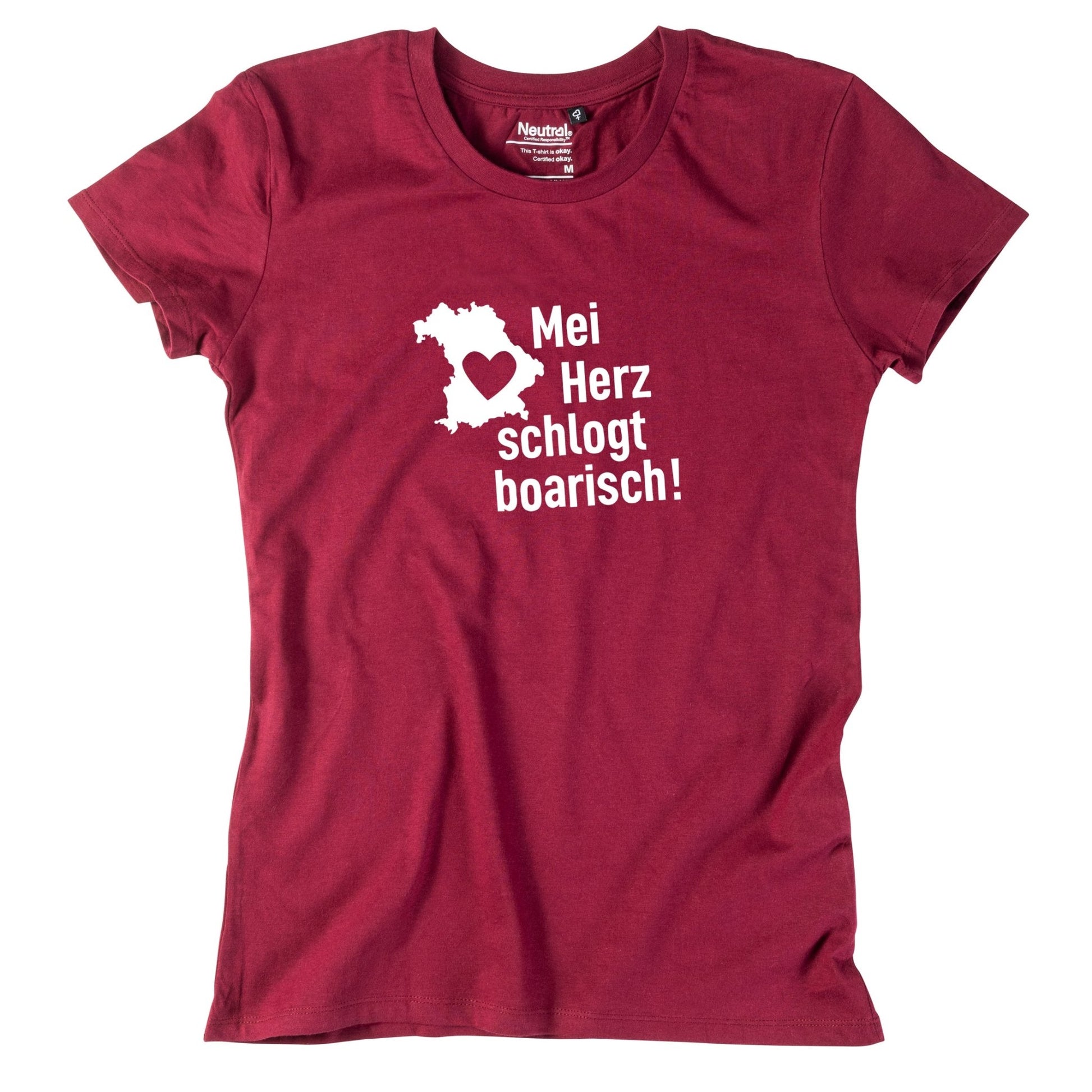 Damen - Shirt "Mei Herz schlogt boarisch" - meinherzschlag.de