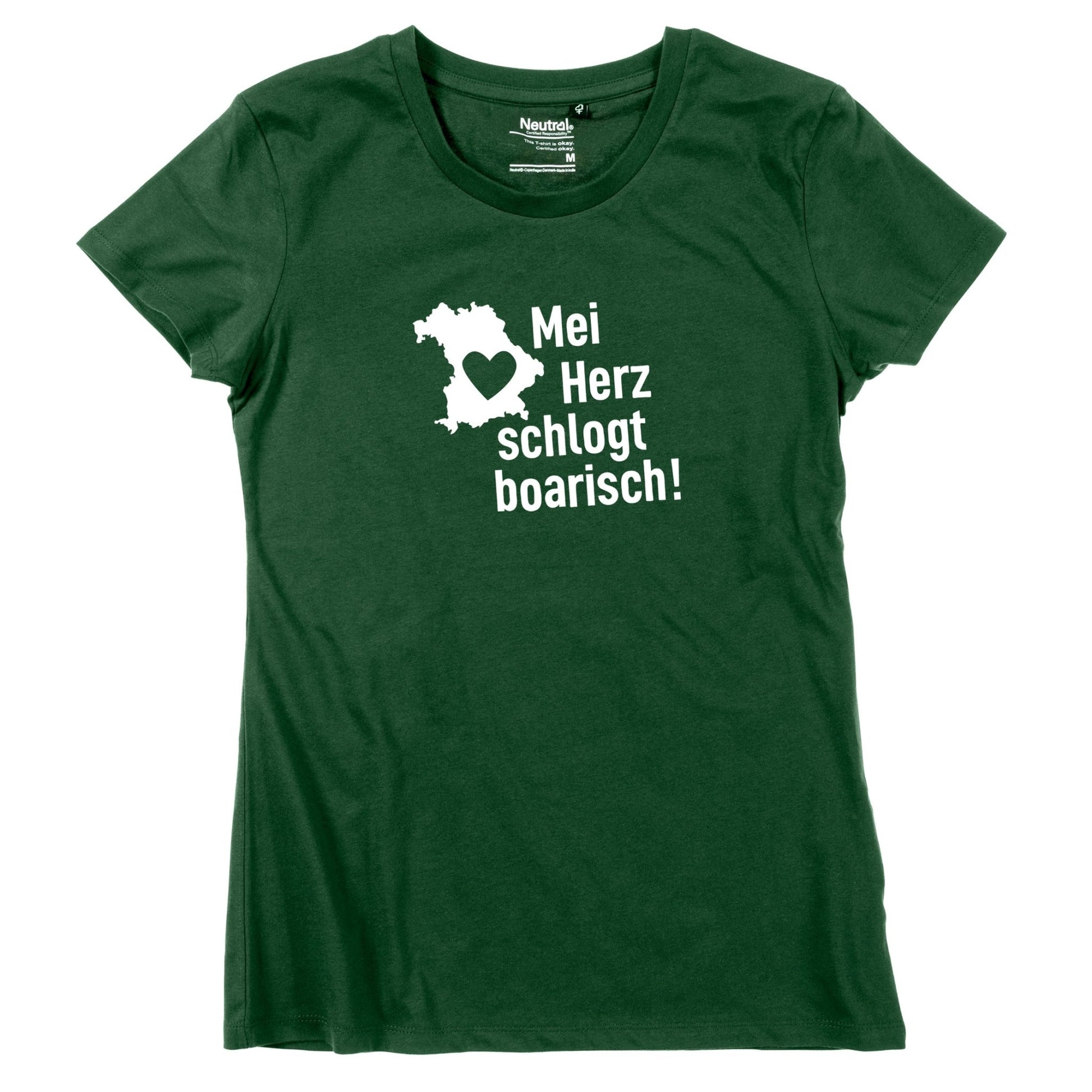 Damen - Shirt "Mei Herz schlogt boarisch" - meinherzschlag.de