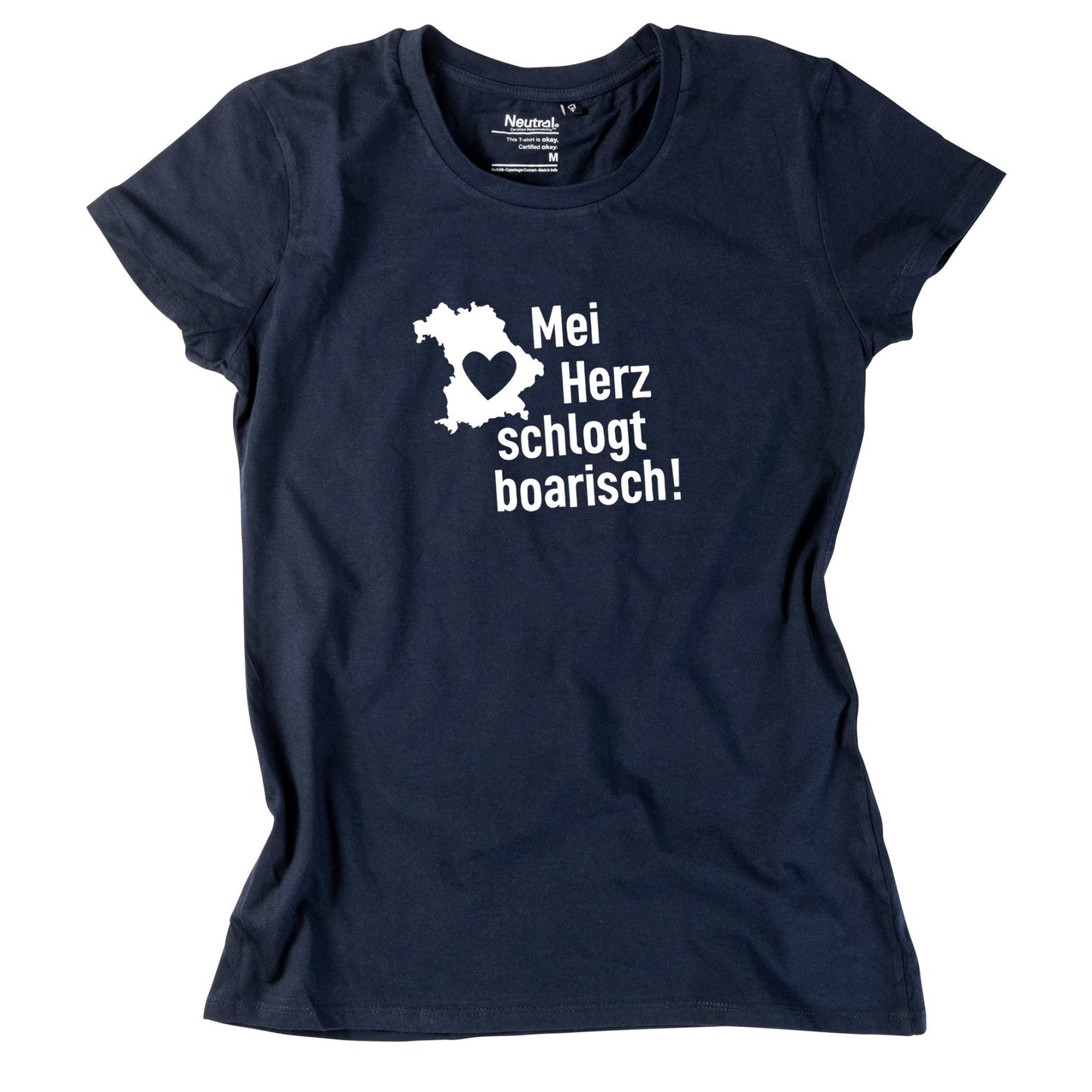 Damen - Shirt "Mei Herz schlogt boarisch" - meinherzschlag.de