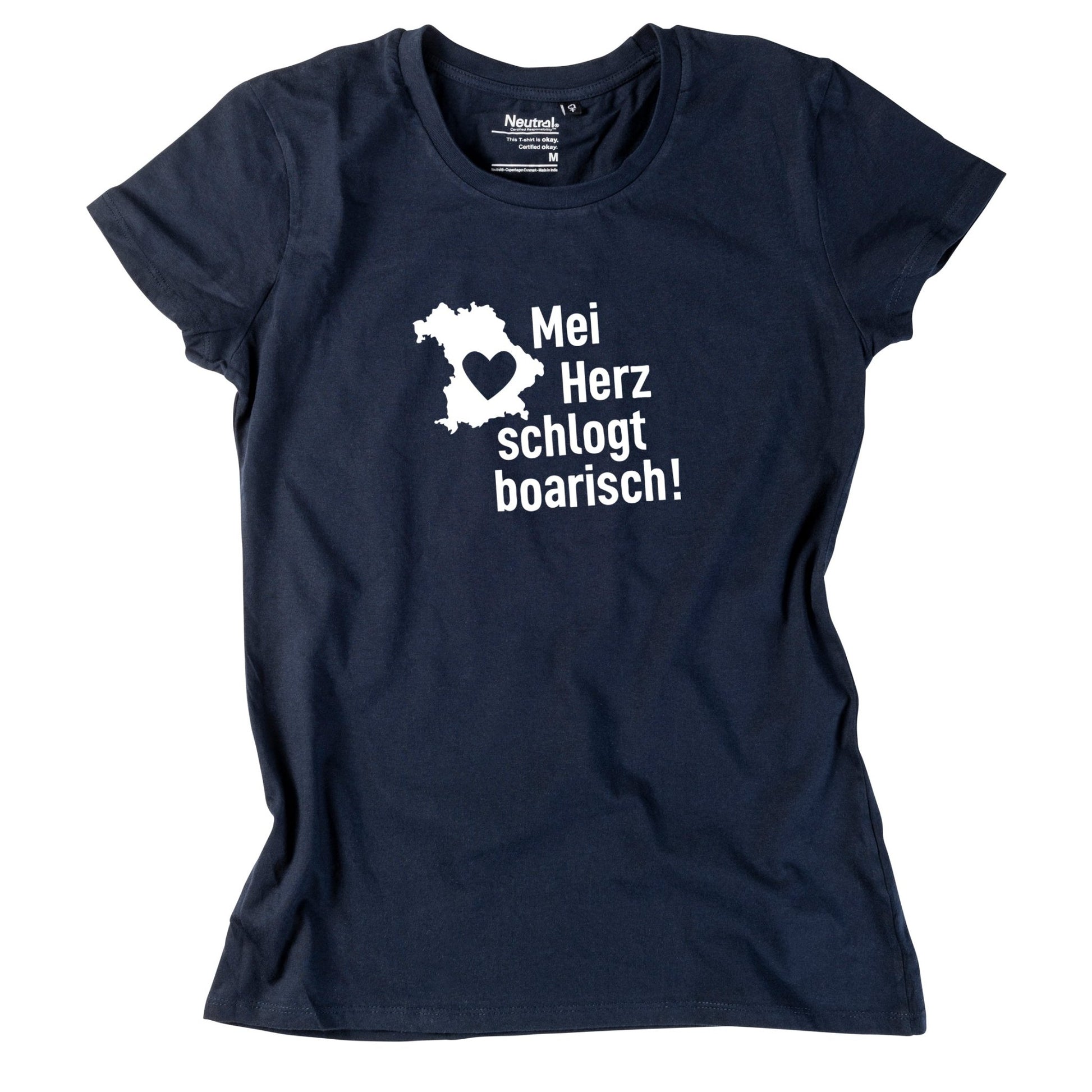 Damen - Shirt "Mei Herz schlogt boarisch" - meinherzschlag.de