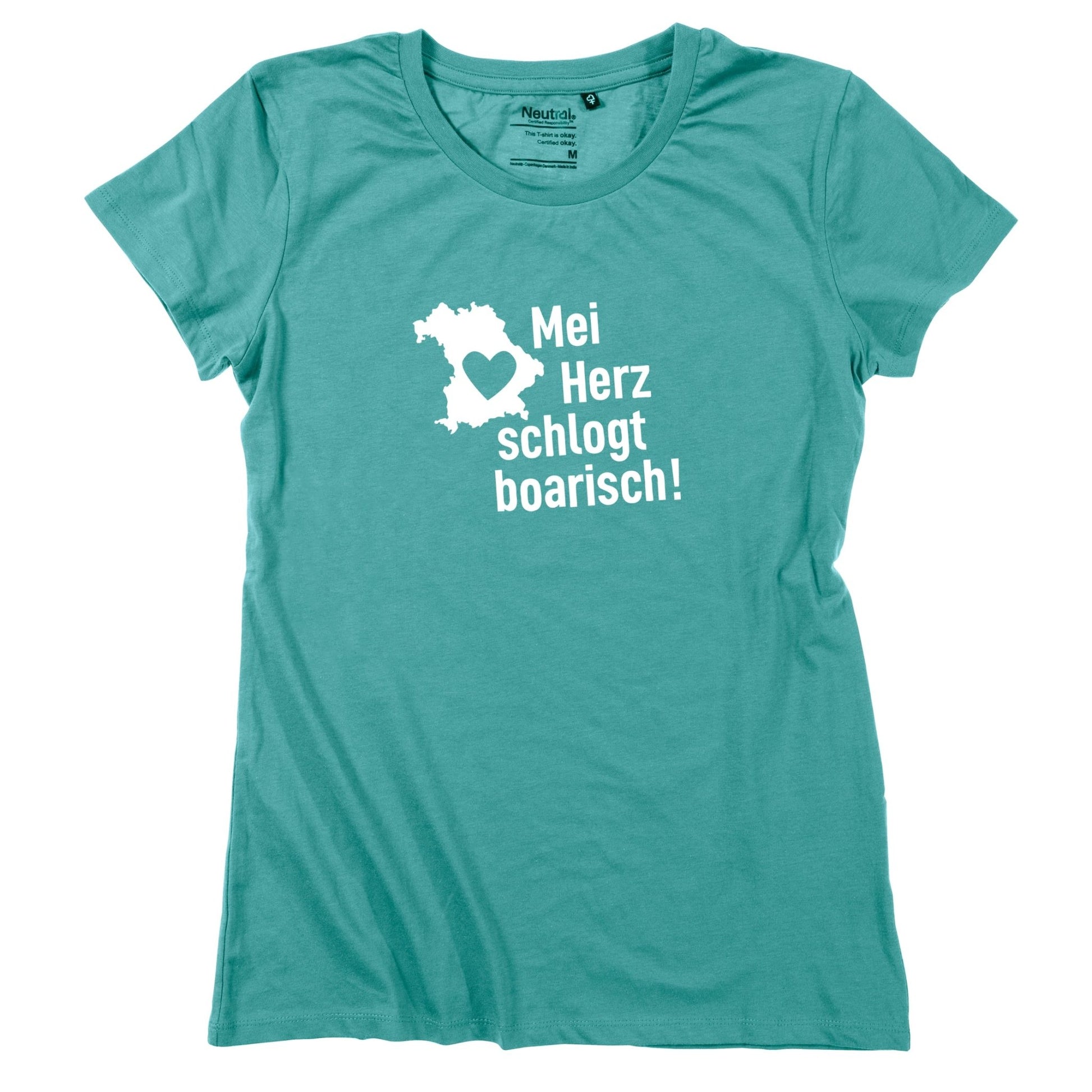 Damen - Shirt "Mei Herz schlogt boarisch" - meinherzschlag.de