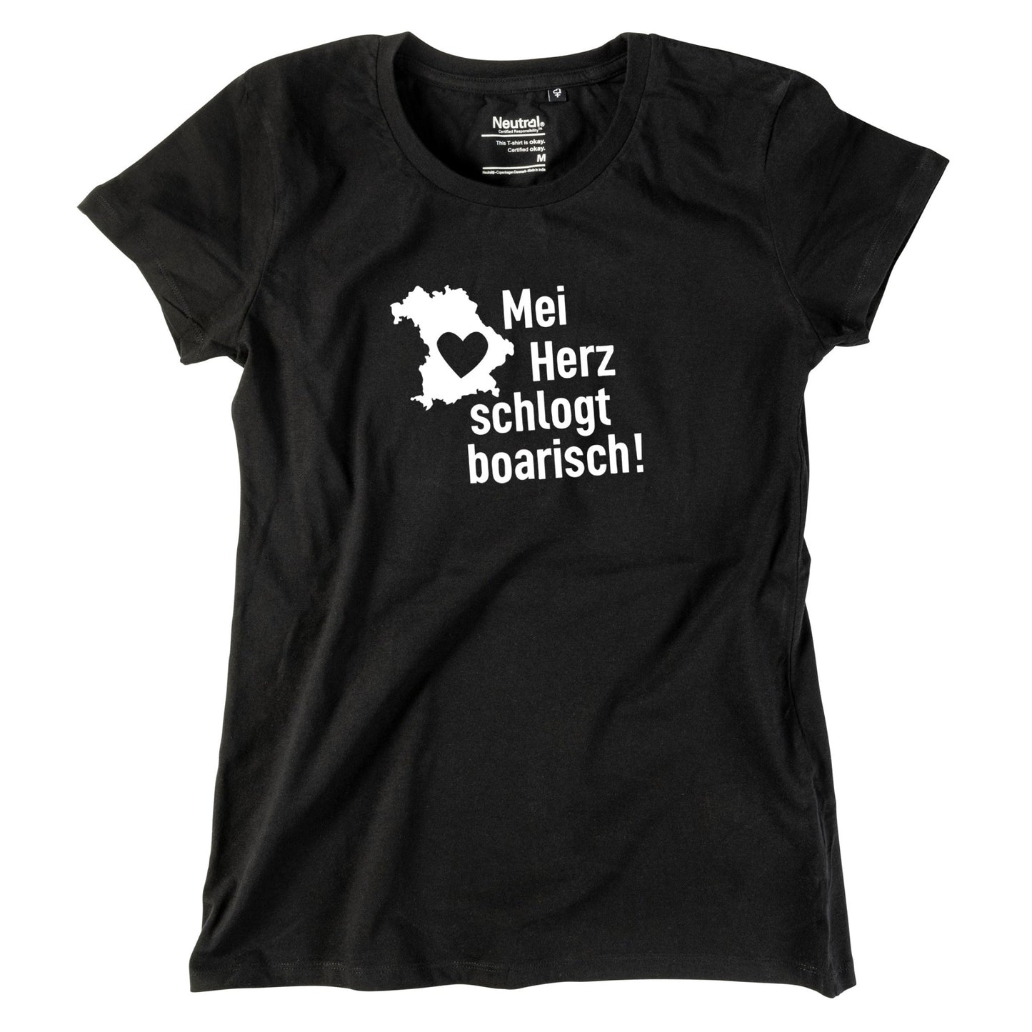 Damen - Shirt "Mei Herz schlogt boarisch" - meinherzschlag.de