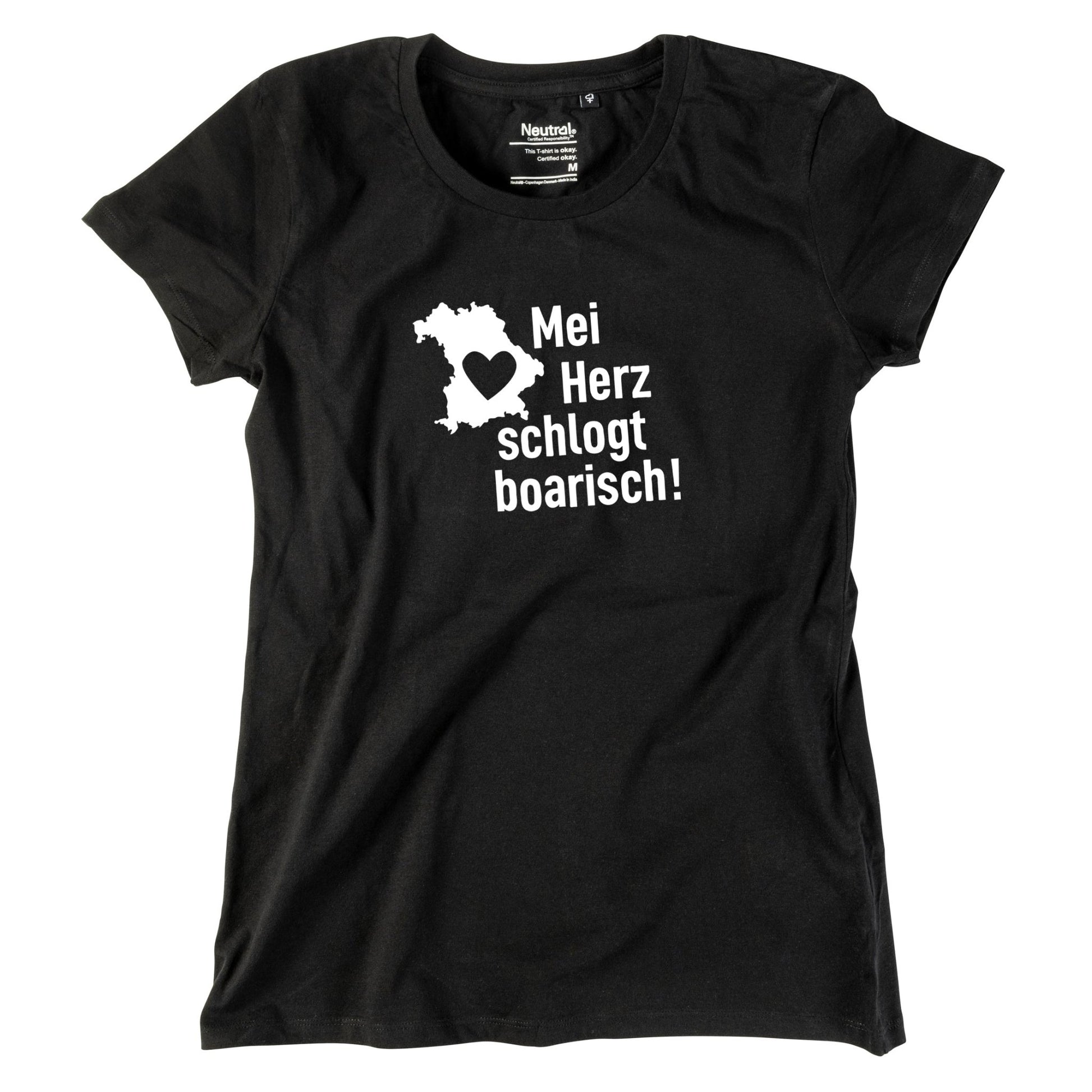 Damen - Shirt "Mei Herz schlogt boarisch" - meinherzschlag.de