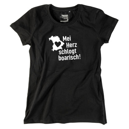 Damen - Shirt "Mei Herz schlogt boarisch" - meinherzschlag.de
