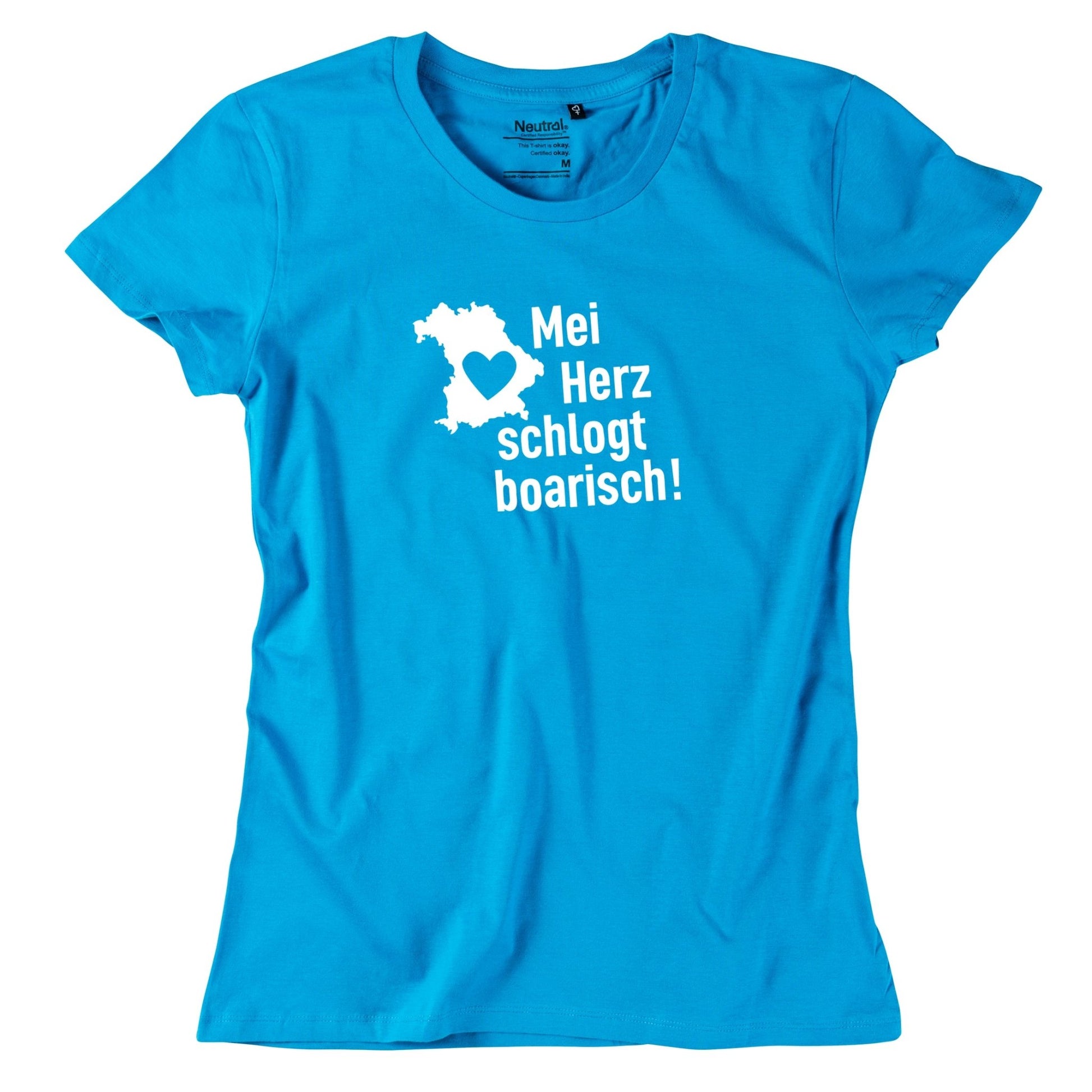 Damen - Shirt "Mei Herz schlogt boarisch" - meinherzschlag.de