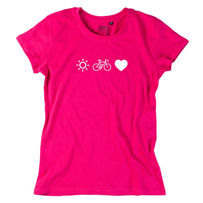 Damen - Shirt "Radl, Sun & Herzl" - meinherzschlag.de
