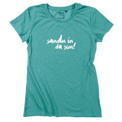 Damen - Shirt "sandln in da sun!" - meinherzschlag.de