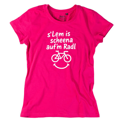 Damen - Shirt "s'Lem is scheena auf'm Radl" - meinherzschlag.de