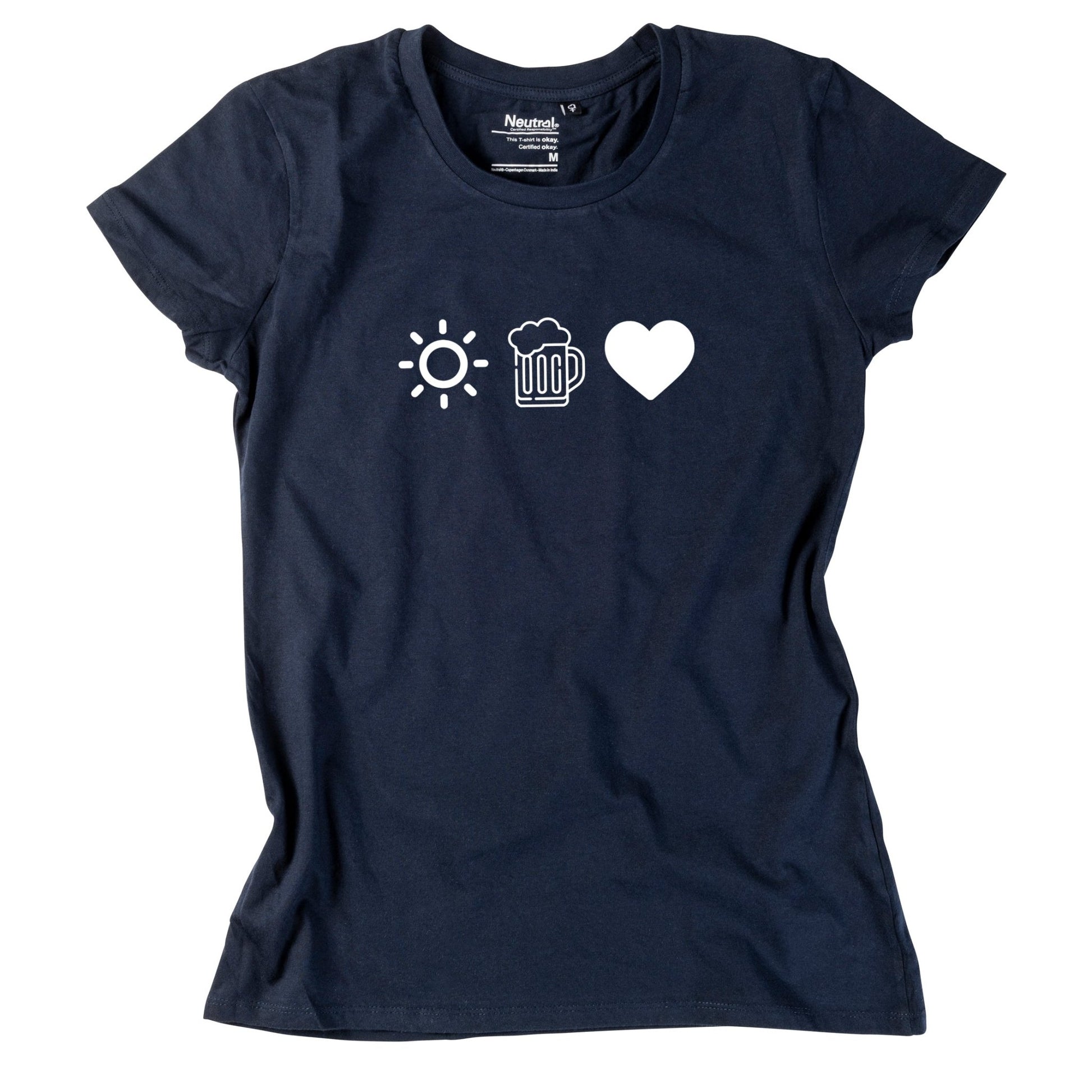Damen - Shirt "Sun, Bier & Herzl" - meinherzschlag.de