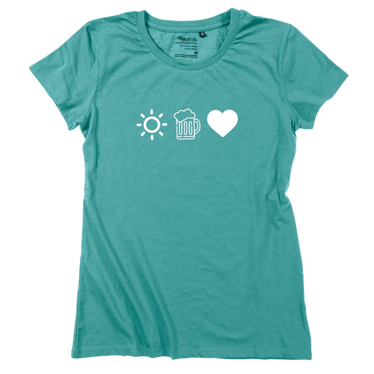Damen - Shirt "Sun, Bier & Herzl" - meinherzschlag.de
