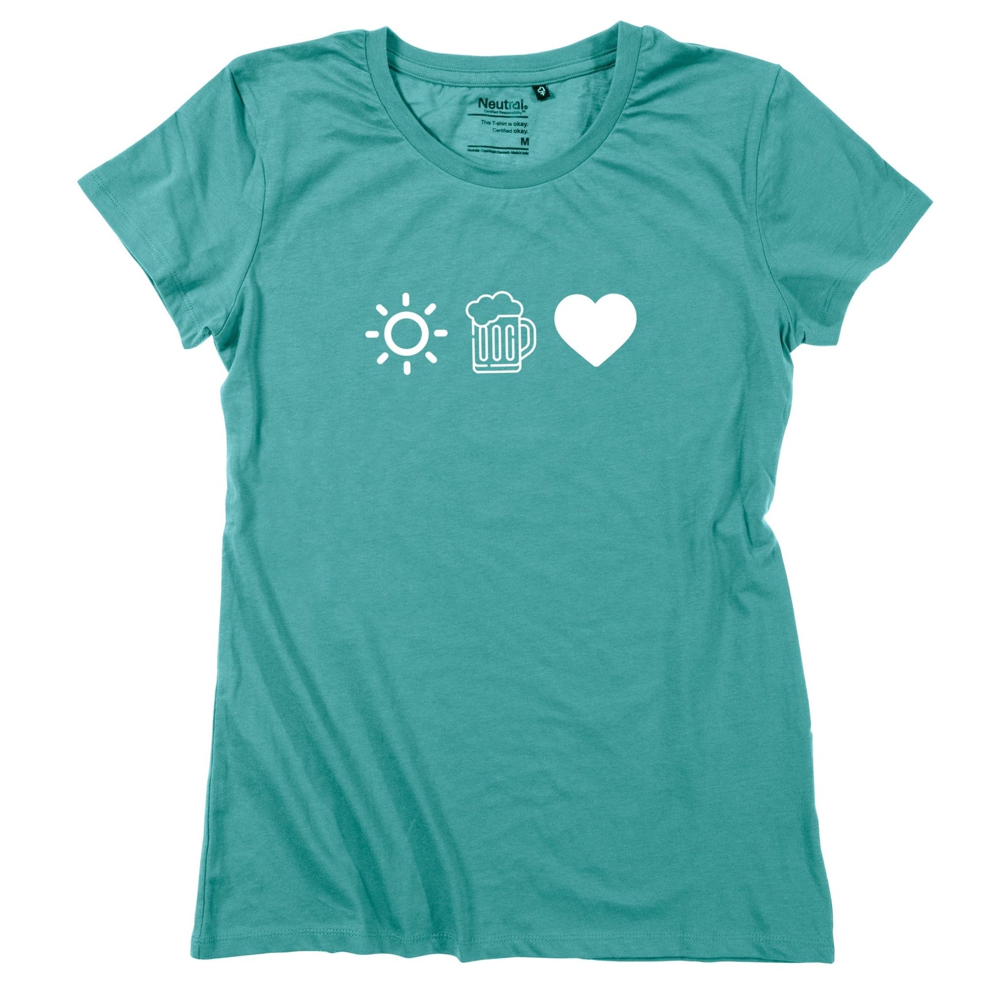 Damen - Shirt "Sun, Bier & Herzl" - meinherzschlag.de