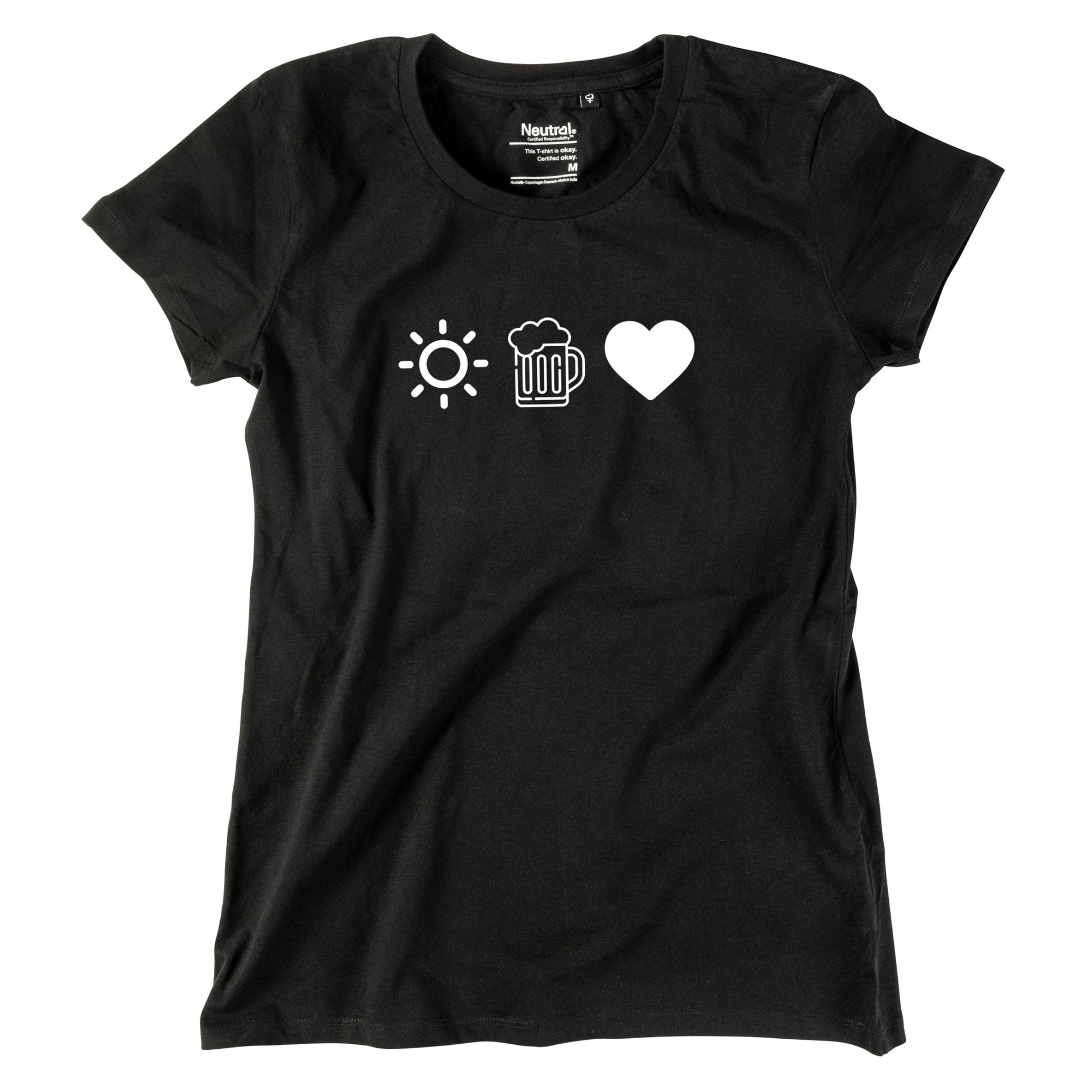 Damen - Shirt "Sun, Bier & Herzl" - meinherzschlag.de