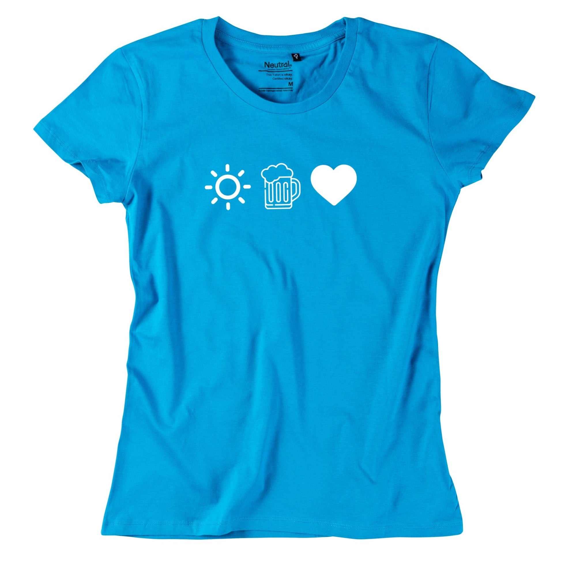 Damen - Shirt "Sun, Bier & Herzl" - meinherzschlag.de