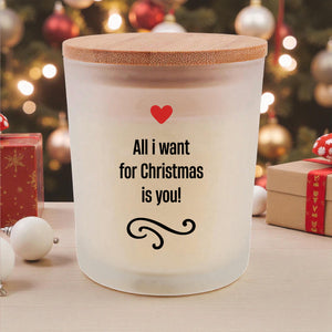 Duftkerze "All i want for christmas is you!" - meinherzschlag.de