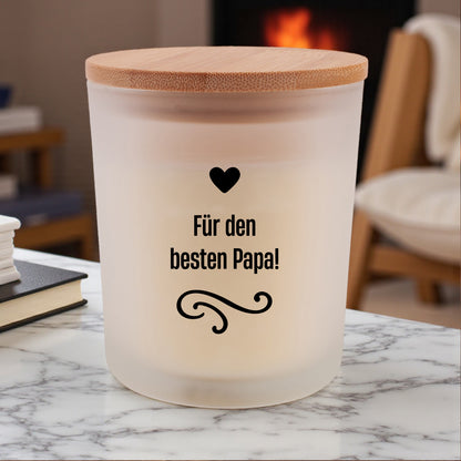 Duftkerze "Für den besten Papa!" - meinherzschlag.de