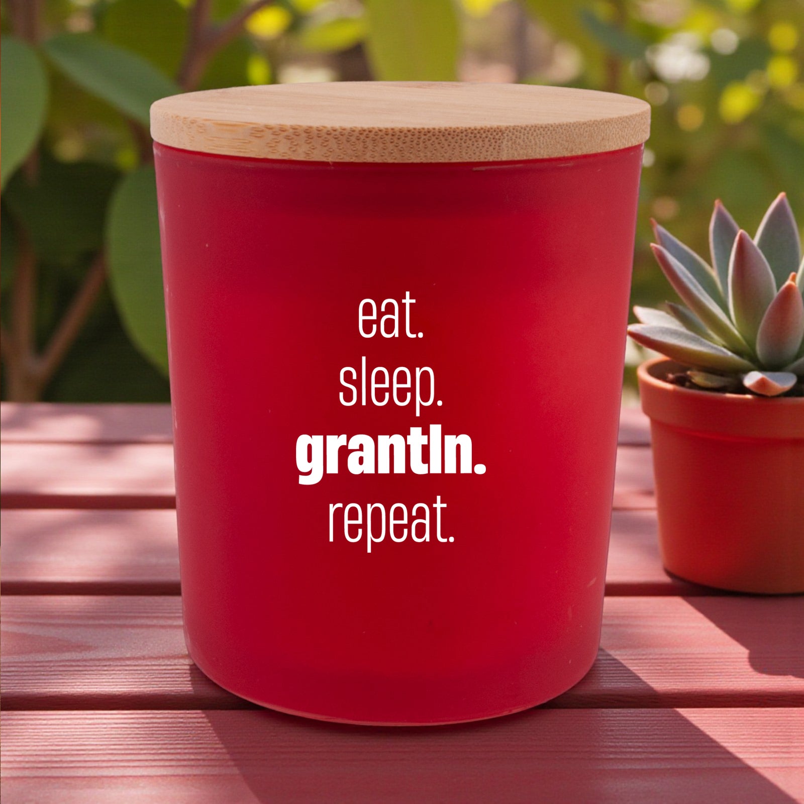 Duftkerze "eat. sleep. grantln. repeat." - meinherzschlag.de