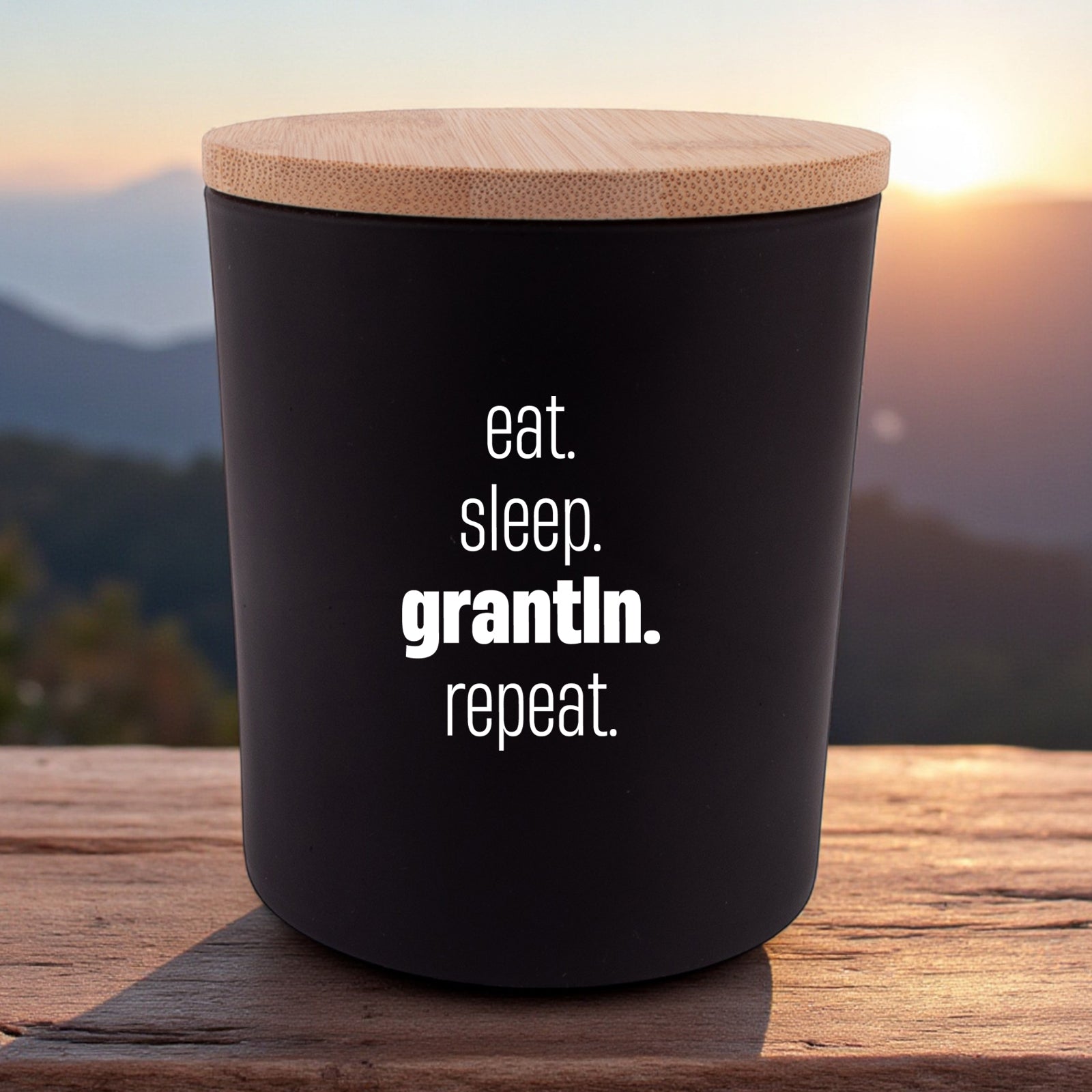 Duftkerze "eat. sleep. grantln. repeat." - meinherzschlag.de