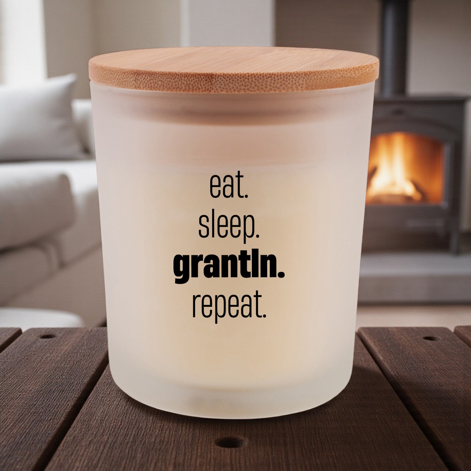 Duftkerze "eat. sleep. grantln. repeat." - meinherzschlag.de