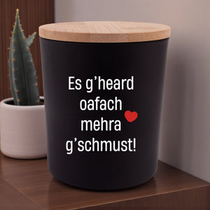 Duftkerze "Mehra g'schmust!" - meinherzschlag.de