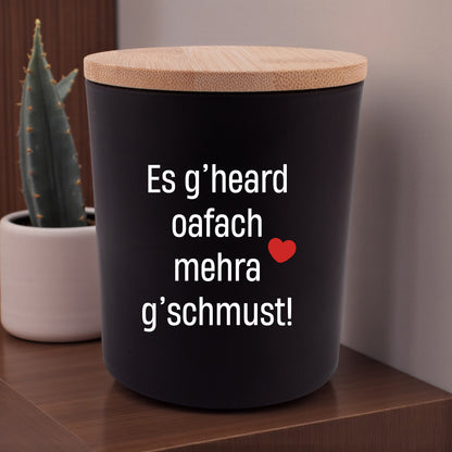 Duftkerze "Mehra g'schmust!" - meinherzschlag.de