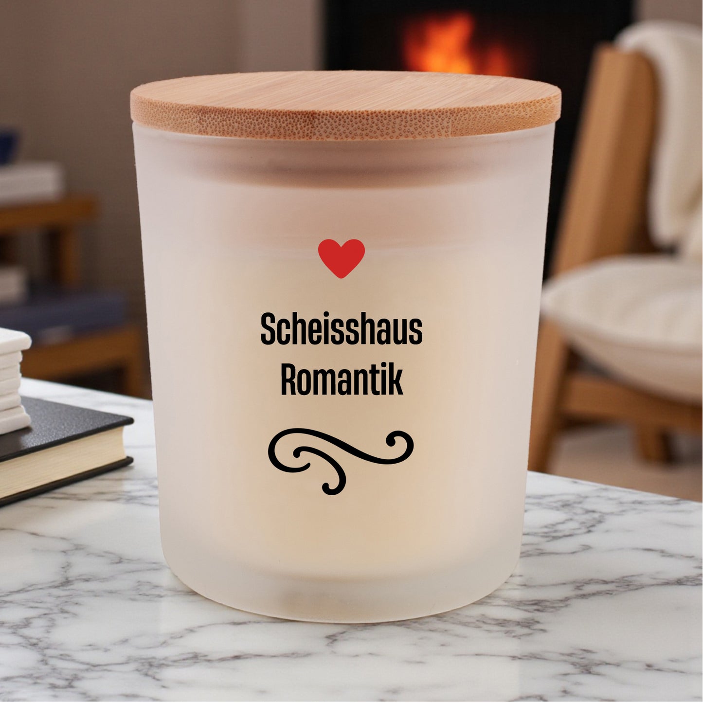 Duftkerze "Scheisshaus Romantik" - meinherzschlag.de