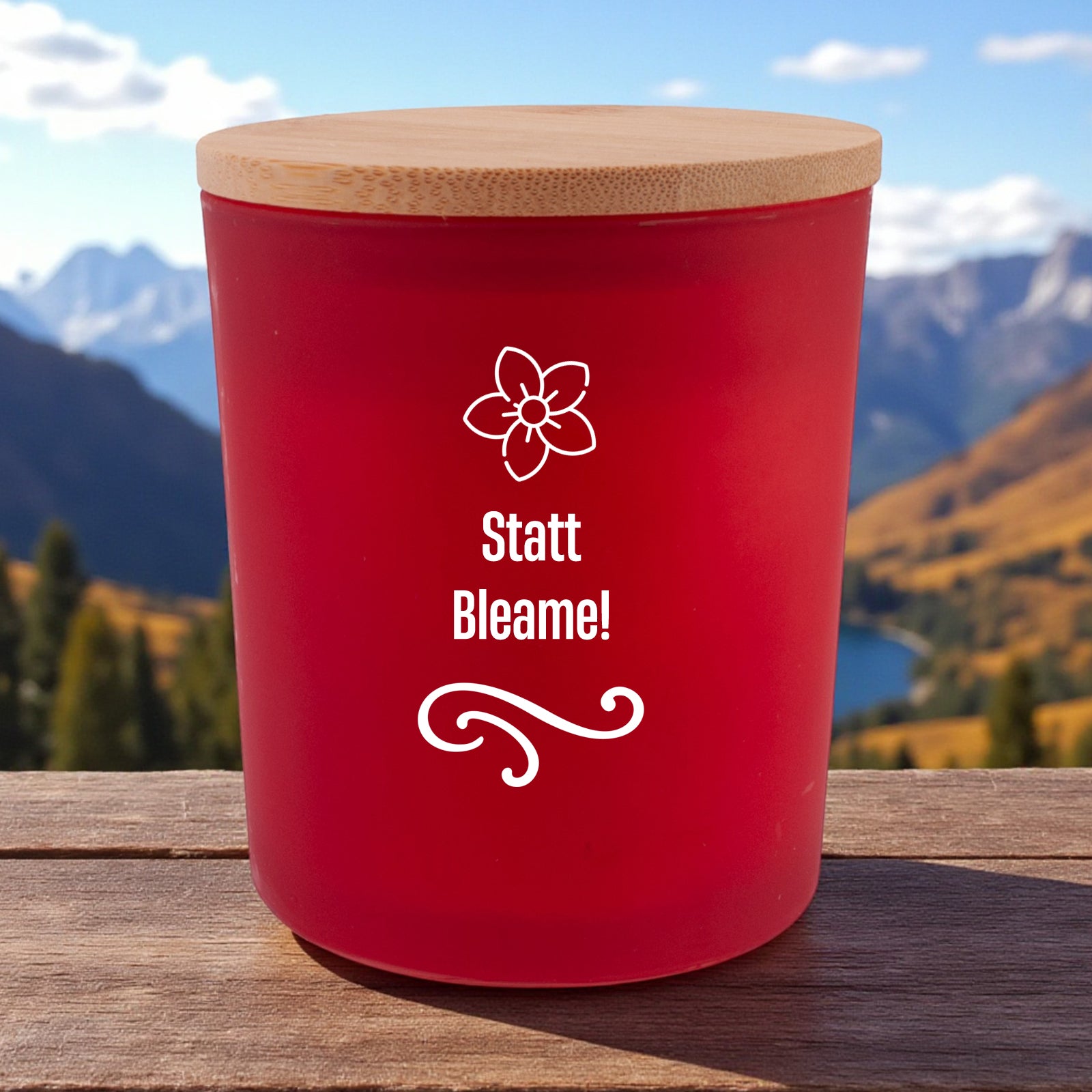Duftkerze "Statt Bleame!" - meinherzschlag.de