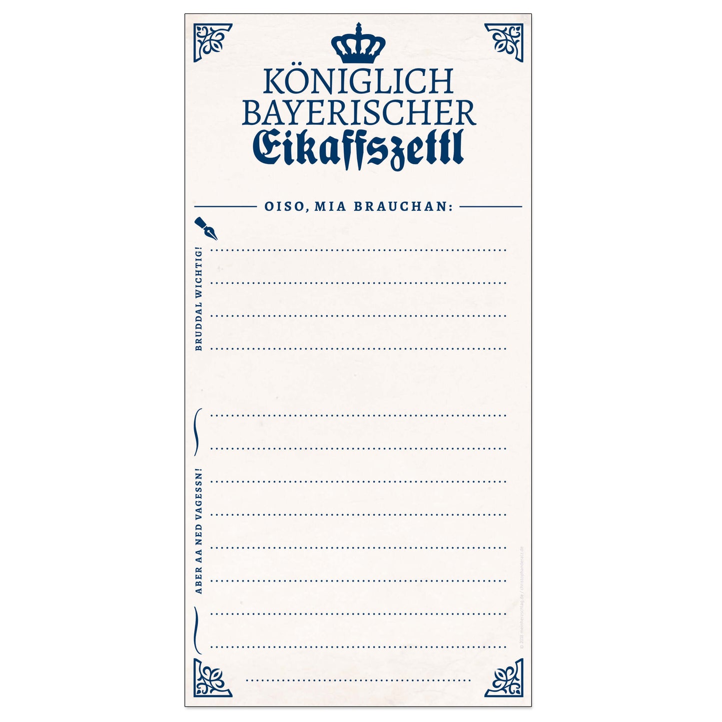 Königlich Bayerischer Eikaffszettl - meinherzschlag.de