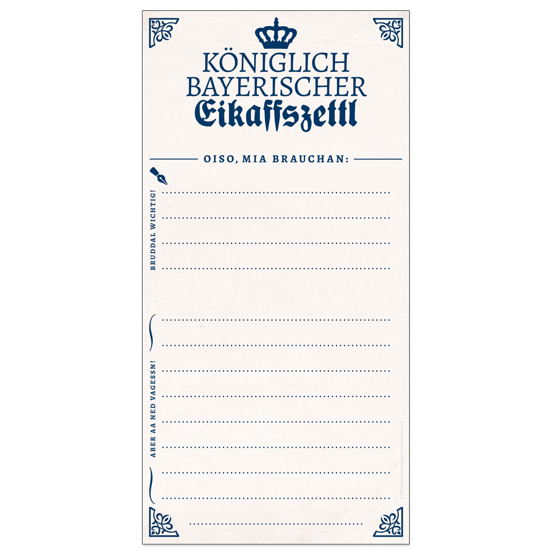 Königlich Bayerischer Eikaffszettl - meinherzschlag.de