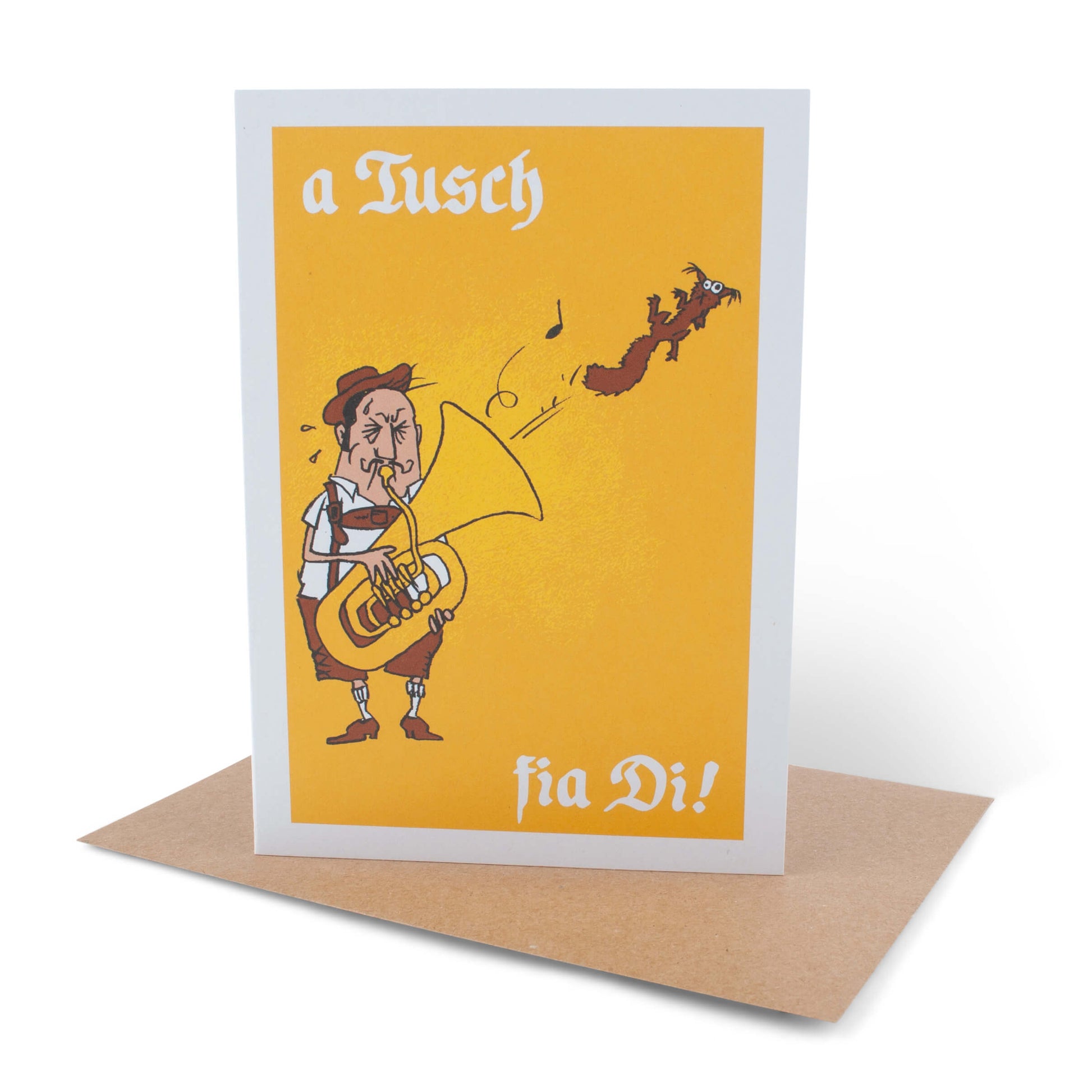 Glückwunschkarte "A Tusch fia Di!" - meinherzschlag.de