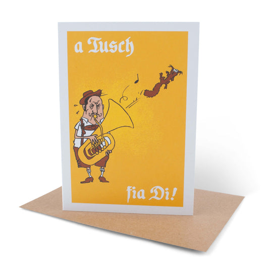 Glückwunschkarte "A Tusch fia Di!" - meinherzschlag.de
