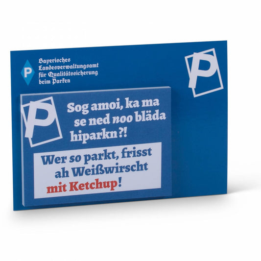 Haftnotizen "... no bläda hiparkn?!" - meinherzschlag.de