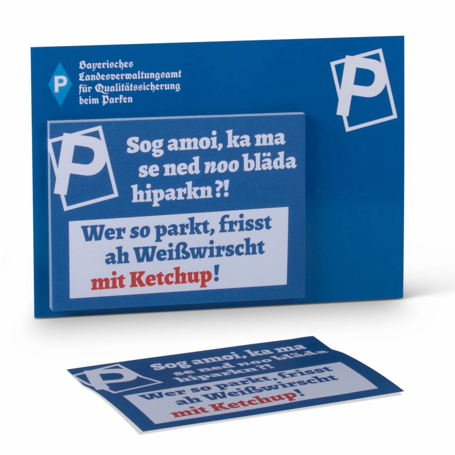 Haftnotizen "... no bläda hiparkn?!" - meinherzschlag.de