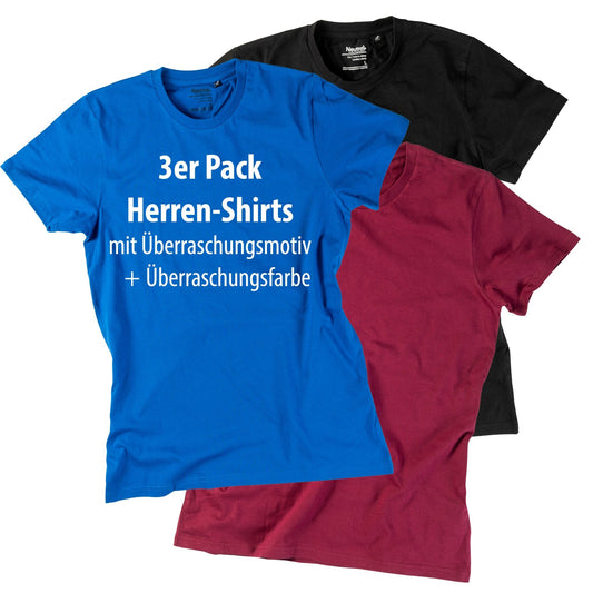 3er Pack Herren - Shirt "Überraschungsmotiv" - meinherzschlag.de