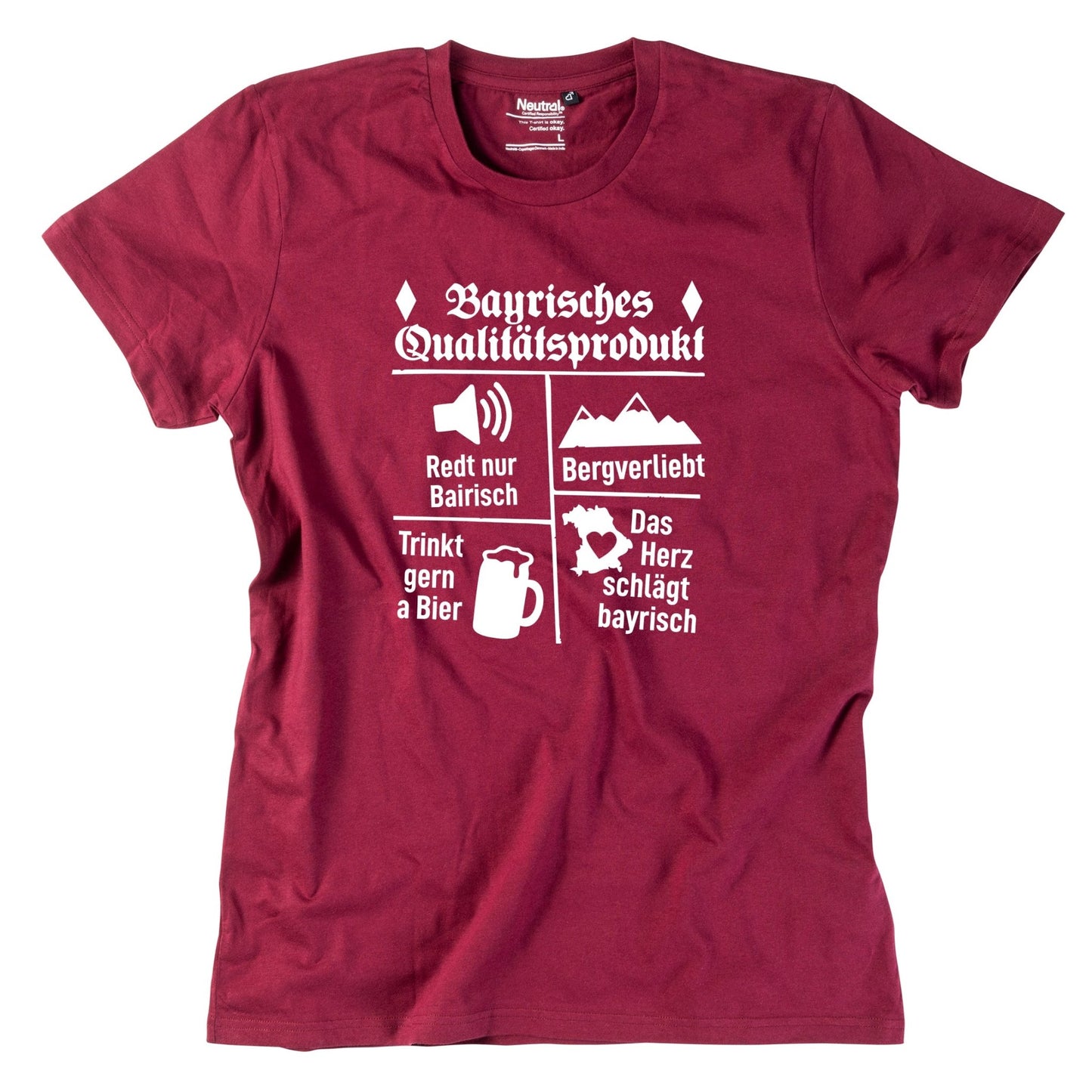Herren - Shirt "Bayrisches Qualitätsprodukt" - meinherzschlag.de