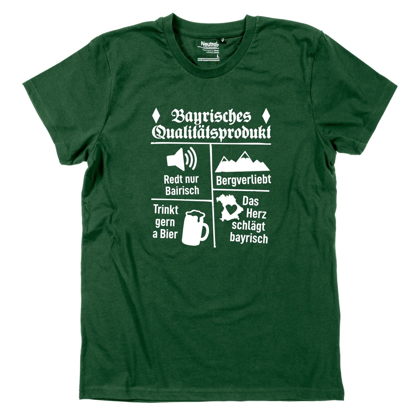 Herren - Shirt "Bayrisches Qualitätsprodukt" - meinherzschlag.de