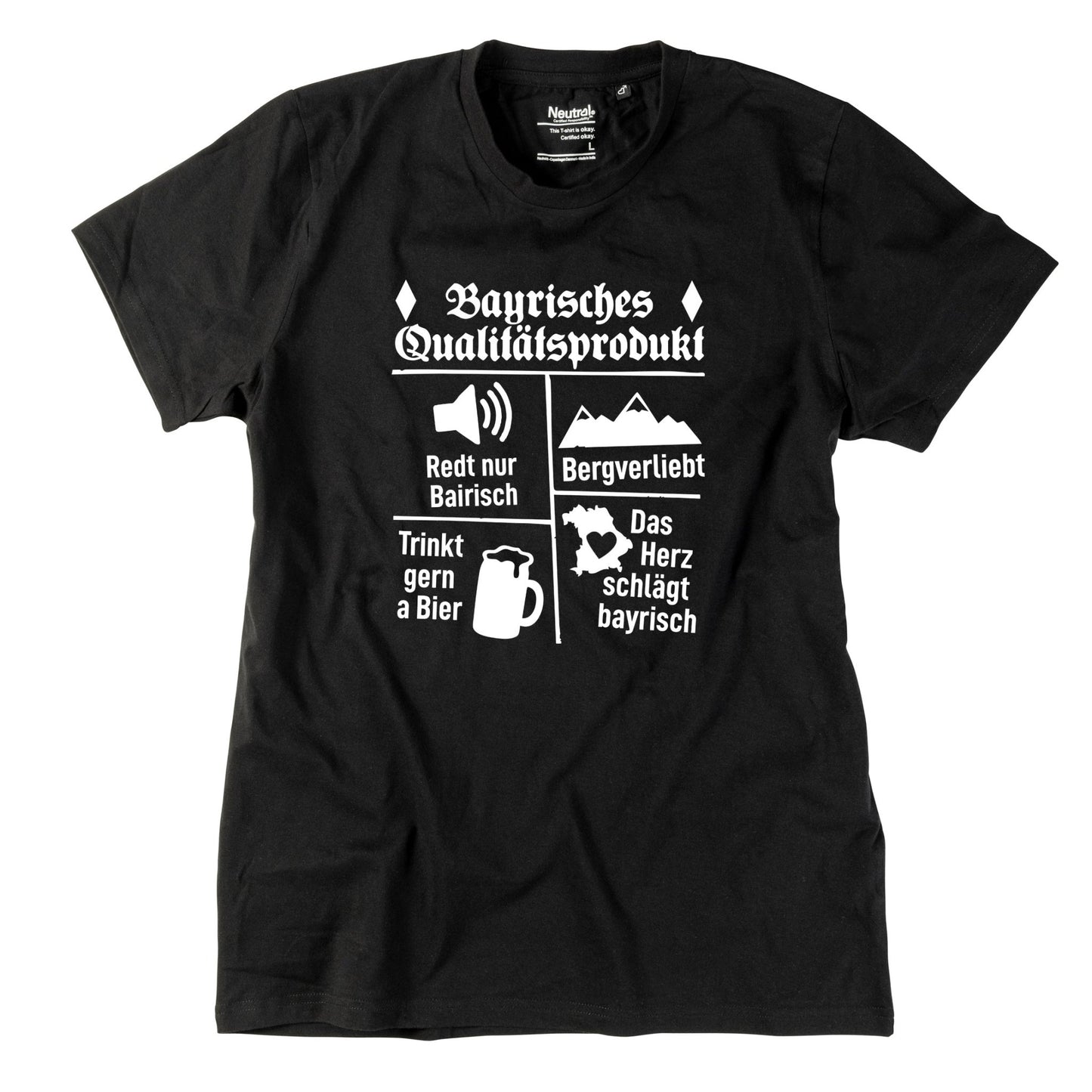 Herren - Shirt "Bayrisches Qualitätsprodukt" - meinherzschlag.de
