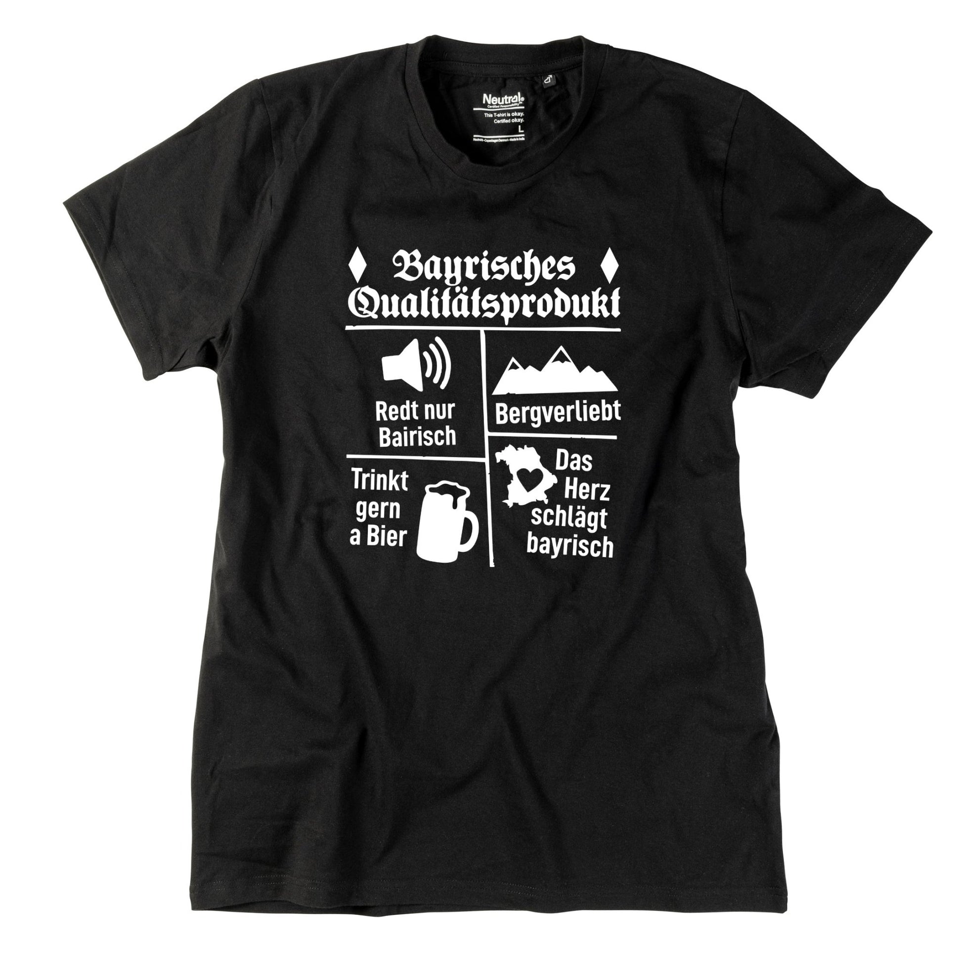 Herren - Shirt "Bayrisches Qualitätsprodukt" - meinherzschlag.de