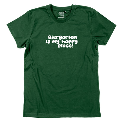 Herren-Shirt "Biergarten is my happy place!"