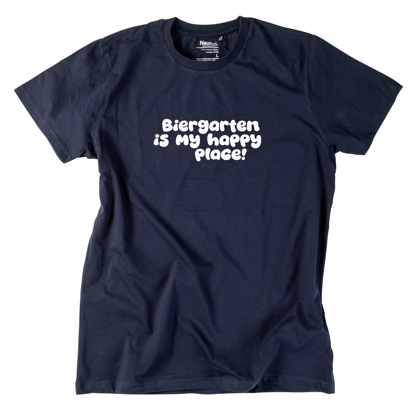 Herren-Shirt "Biergarten is my happy place!"