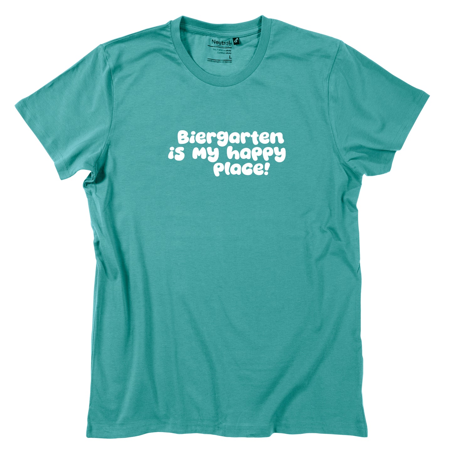 Herren-Shirt "Biergarten is my happy place!"
