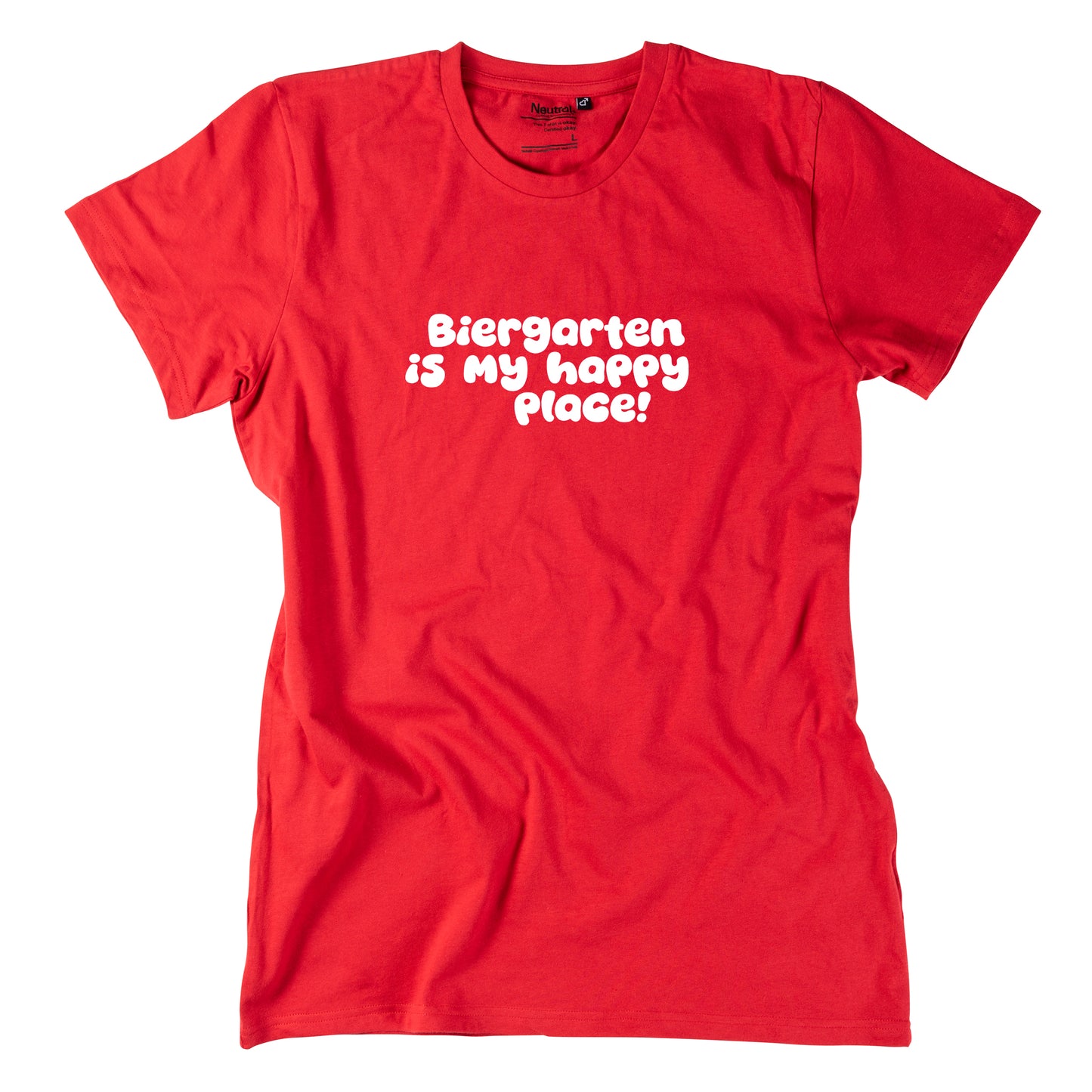 Herren-Shirt "Biergarten is my happy place!"