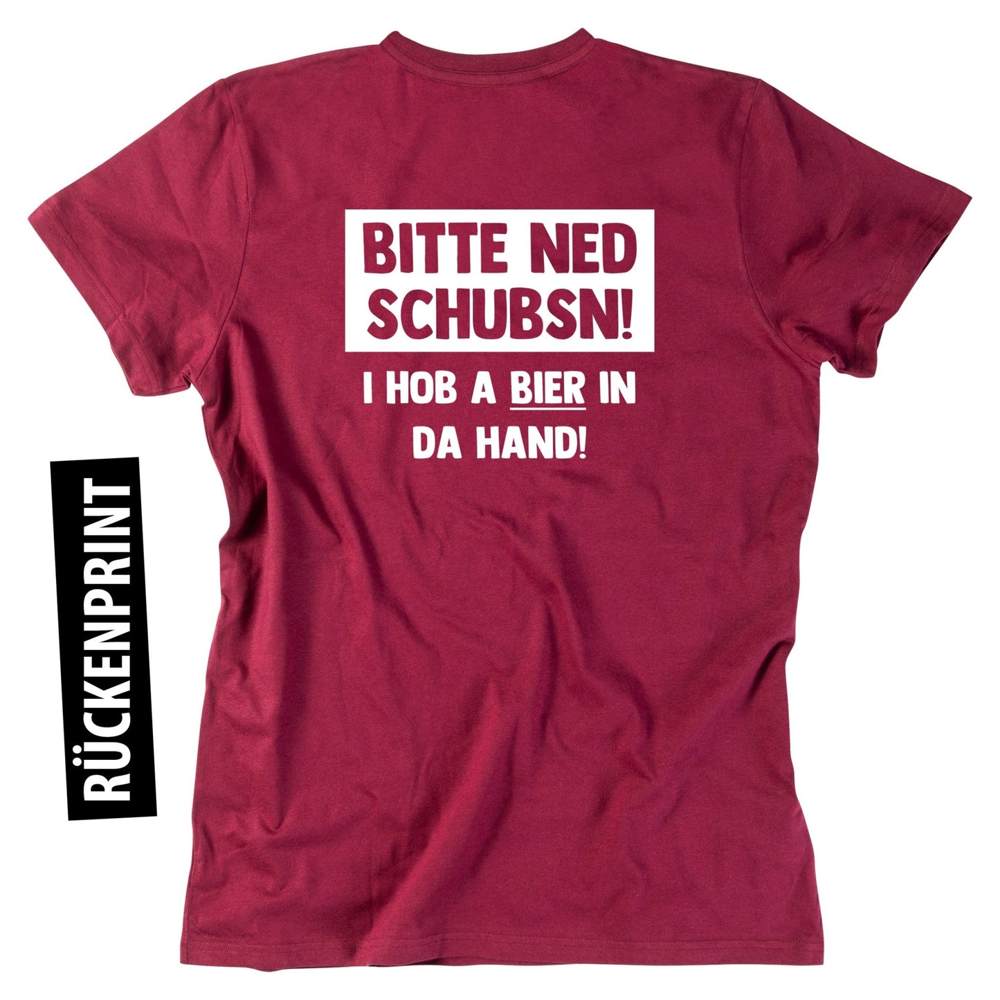 Herren - Shirt "Bitte ned schubsn!" - meinherzschlag.de