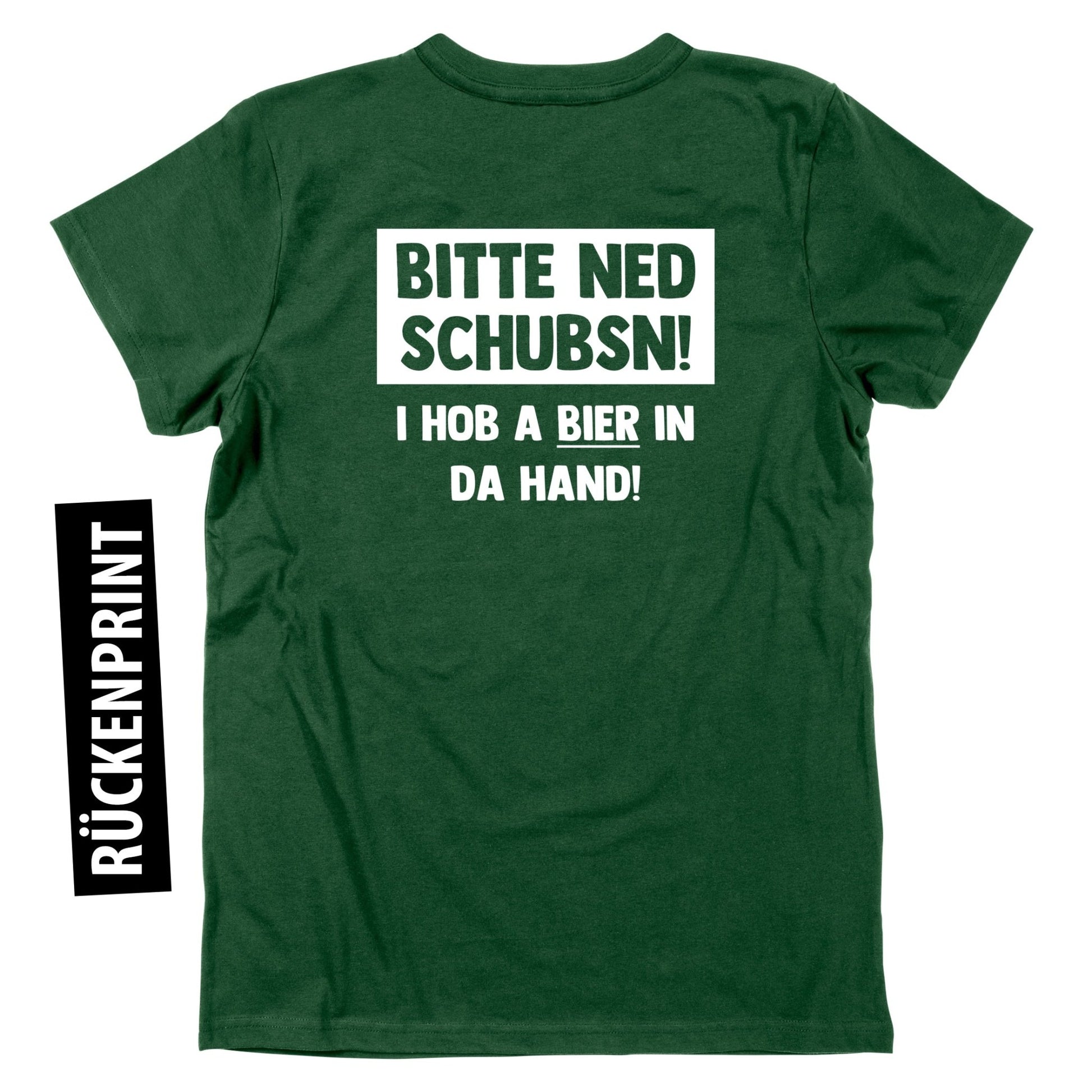 Herren - Shirt "Bitte ned schubsn!" - meinherzschlag.de
