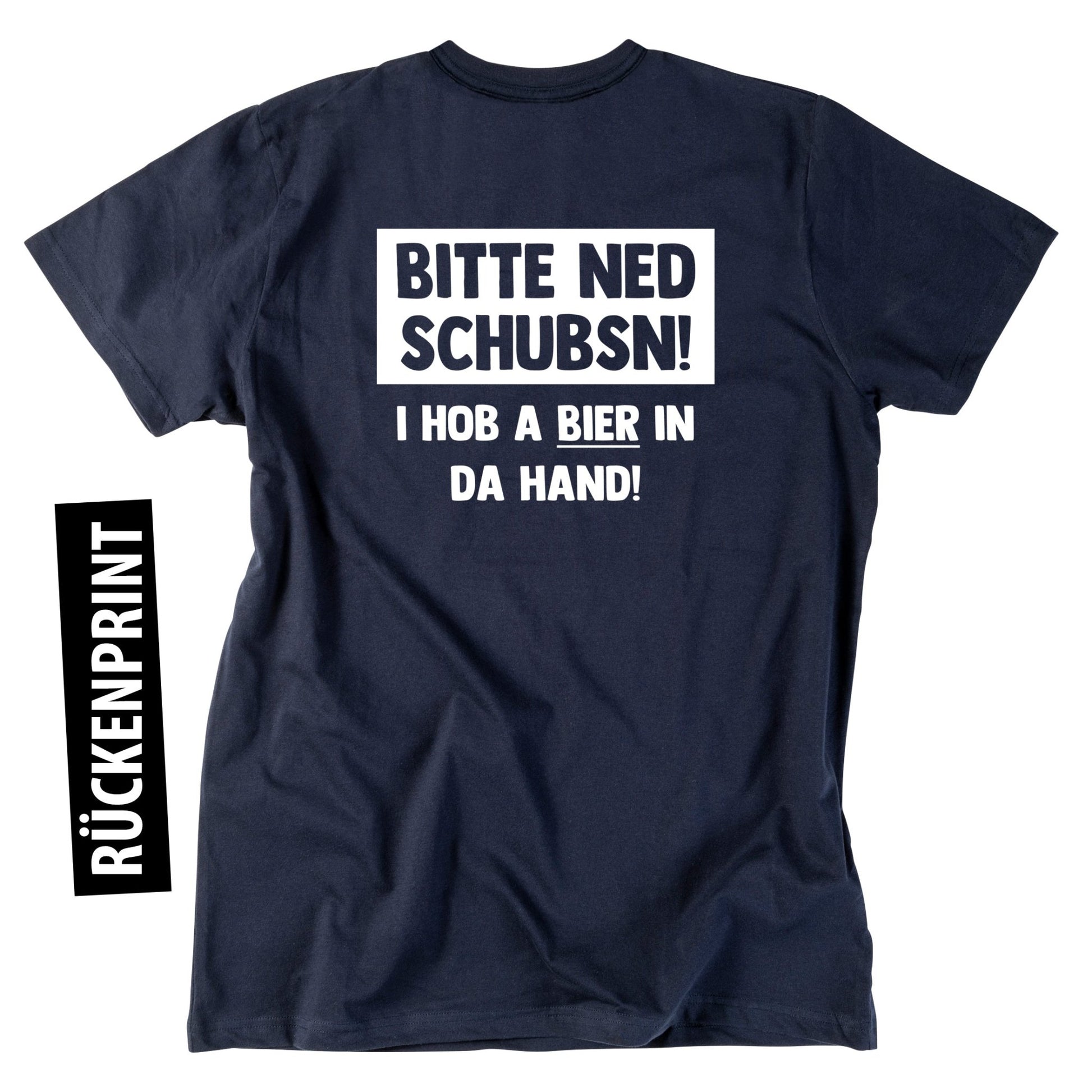Herren - Shirt "Bitte ned schubsn!" - meinherzschlag.de