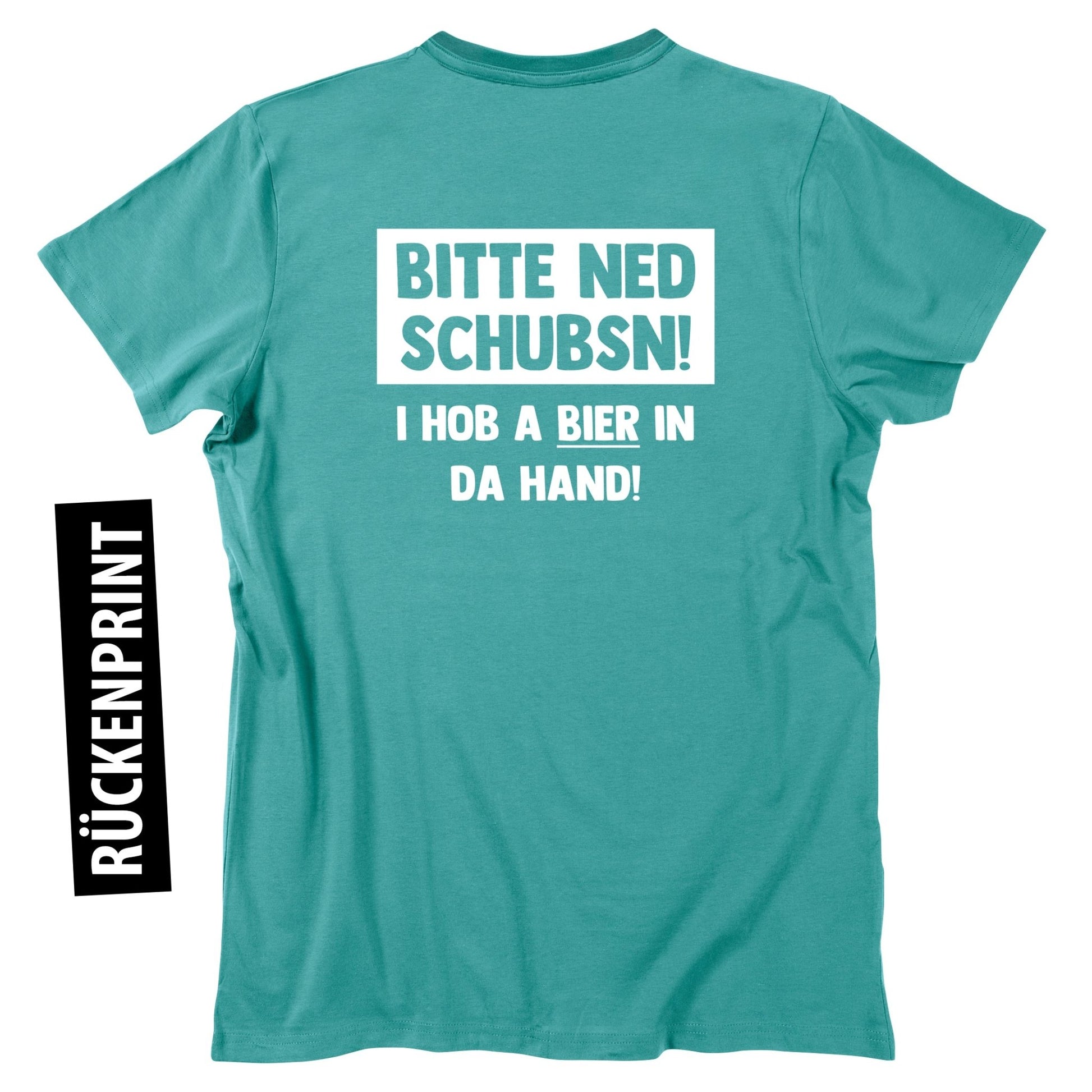 Herren - Shirt "Bitte ned schubsn!" - meinherzschlag.de