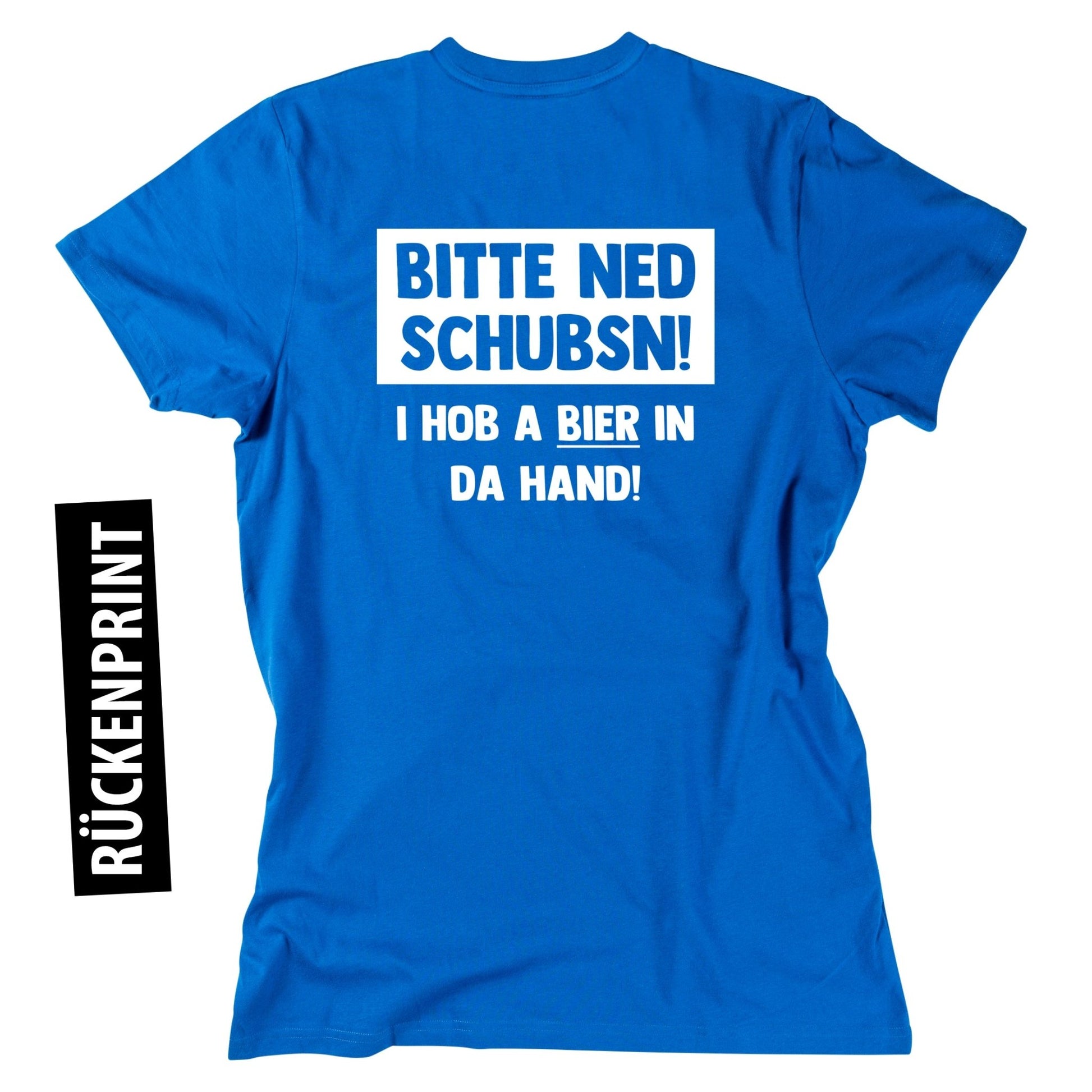 Herren - Shirt "Bitte ned schubsn!" - meinherzschlag.de